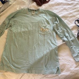 Light blue VS PINK long sleeve t shirt